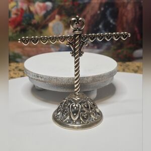 BRIGHTON Heart Shapes Cross Earring Holder Metal Stand Taiwan [ Read Details ]